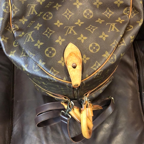 LOUIS VUITTON Monogram Keepall LV 55 Boston Travel Weekend Duffle Bag AUTHENTIC - Picture 13 of 17